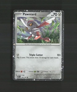 Pawniard 148/197 Obsidian Flames Cosmos Holo Rare SWIRL Pokemon Card LP - Picture 1 of 10