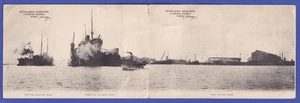 Japan 1909 old postcard Panorama of Kobe harbour mailed from KOBE to Germany - Picture 1 of 2