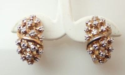 Ross Simons Diamond Accented Sterling Silver Vermeil Hoop Earrings - Image 1 of 4