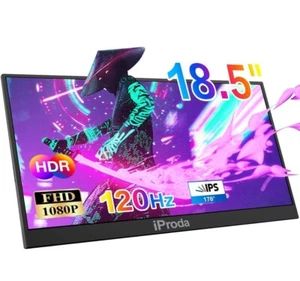 iProda 18.5 Inch Portable Monitor FHD 1080P 120hz PS5/4, Mac, PC USB C BRAND NEW - Picture 1 of 6