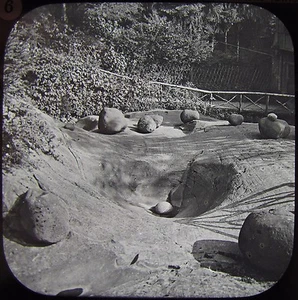 Glass Magic Lantern Slide THE GLACIER GARDEN LUCERNE C1890 PHOTO SWITZERLAND - Picture 1 of 2