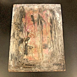 Original "Geysers" MCM Abstract Oil On Board Painting By Emily Frank Shapiro - Picture 1 of 10