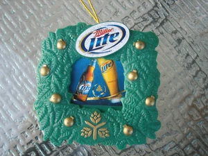 New MILLER LITE Beer CHRISTMAS Tree Ornament Decoration BULB shirt lights wreath - Picture 1 of 9