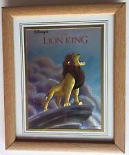 LION KING FOIL PICTURE IN WOODEN FRAME BY DISNEY EXCELLENT CONDITION 28.5cm X 23