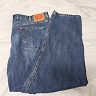 Levis 550 Straight Leg Mens Jeans Size 44x32 Denim Blue Relaxed Fit Dark Wash