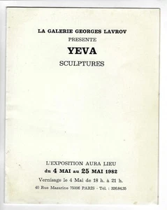 LA GALERIE GEORGES LAVROV PRESENTE YEVA ESCULTURAS L'EXPOSITION AURA LIEU 1982 - Imagen 1 de 2