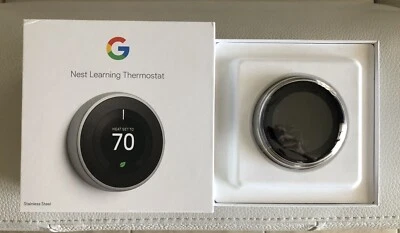 Nest Learning Thermostat T3007ES - Stainless Steel Trim - Image 1 of 2