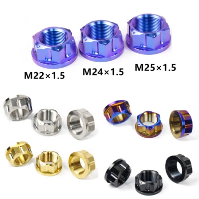 Titanmuttern Mutter mit Flansch M20 M22 M24 M25x1.5p Ti Flanschmutter Bund - Bild 1 von 4