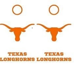 Texas Longhorns Cornhole Orange Decals Set of 6 Vinyl Decals Vinyl Stickers - Picture 1 of 1