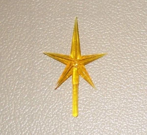Yellow Ceramic Christmas Tree topper Star 2 3/4" tall - Picture 1 of 2