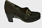 Chaussures habillées ZOEY Easy Step pour femmes boucle et talon compensé en daim foncé taille 7