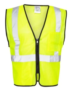 🔥 Kishigo Men Double-pocket Zippered Economy Class 2 Vest Up To 5XL 1537-1538 - Picture 1 of 7