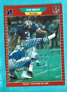 ED MURRAY signed 1989 Pro Set football card #124 DETROIT LIONS
