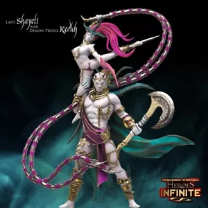 Lady Shayeti And Demon Prince Keduh - Wargames - 9th age - d&d - tabletop gaming - Imagen 1 de 1