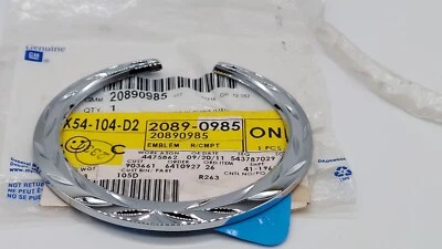 Cadillac CTS OEM 2008-2014 Chrome Trunk Wreath New Genuine GM Emblem #20890985 - Image 1 of 4