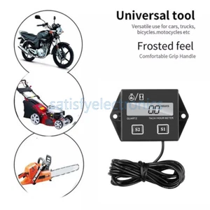 Digital RPM Tach Hour Meter Tachometer Gauge For Motorcycle Dirt Bike 2/4 Stroke - Picture 1 of 4