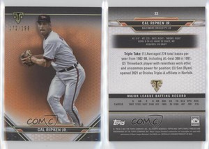 2021 Topps Triple Threads Amber /199 Cal Ripken Jr #33 HOF