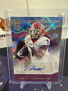 2020 Elite Football Dandre Swift Turn Of The Century RC Auto /49 - Picture 1 of 2