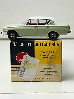 Ford Classic 109E diecast escala 1:43 Vanguards, verde lima/blanco Foto 1 de 4