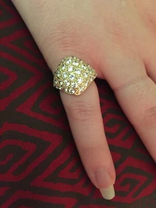 Vintage 14k Solid Gold Cubic Zirconia Ring 5.0 Grams - Picture 1 of 12