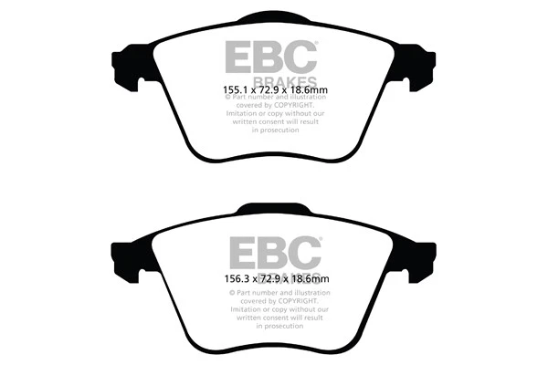 EBC Bluestuff Front Brake Pads for Saab 9-3 1.9 Twin TD Aero (180 BHP) (2008>11) - Image 1 of 1
