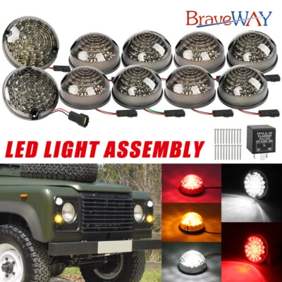 1set Complete LED Light Lamp Upgrade Kit For Land Rover Defender 90-16 90/110 - Image 1 of 4