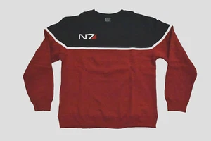 Graph Mens Mass Effect N7 Black Red Elite Gamer Sweatshirt NWT S-2XL - Picture 1 of 5
