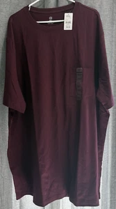 Camiseta HB Hombre Granate DXL-NUEVA CON ETIQUETAS Talla 3XLT Bolsillo 100% Algodón - Imagen 1 de 7
