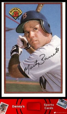 1989 Bowman #28 Marty Barrett Boston Red Sox Baseball Card - Image 1 of 2