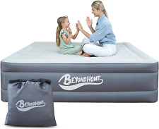 Pvc-Free Air Mattress Queen with Built-In Pump, 22 Inches O'Smell™ TPU Queen Air