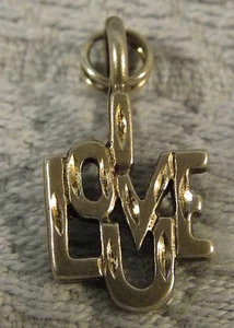 I LOVE U STERLING SILVER 925 *HTF* RETIRED PENDANT CHARM I Love You - Picture 1 of 4