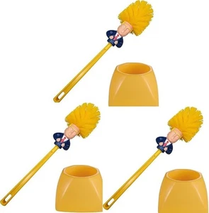 3 Set Trump Toilet Brush with Holder,Make Toilet Clean agin Trump Toilet Brus... - Picture 1 of 4