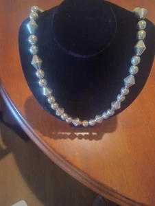 VINTAGE ESTATE STERLING SILVER MODERNIST NECKLACE - Picture 1 of 4