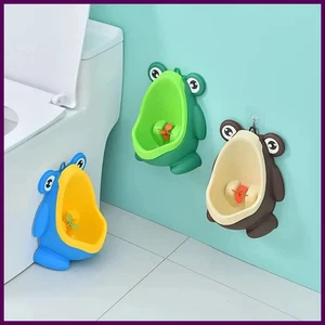 Lindo urinario de entrenamiento para ir al baño de rana niño con objetivo divertido, urinario de inodoro - Imagen 1 de 26