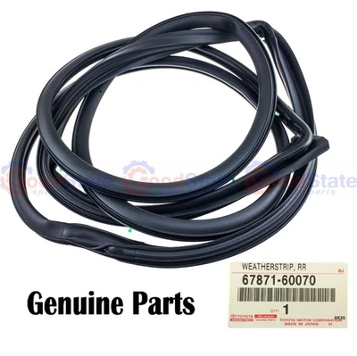 Genuine Toyota LandCruiser UZJ100 HZJ105 Rear RH Right Door Weatherstrip - Image 1 of 2