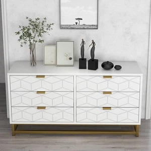6 Drawer Dresser, with Metal Legs 0-hRbFTFy18I2lS_ubeu9AsTD8mU7mBs - Picture 1 of 5
