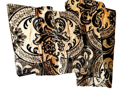 Juego 2 Fabricut Diseñador Damasco Tejido de Tapicería Pesado Reversible con Agujero Perforado Foto 1 de 4