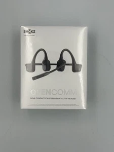SHOKZ OpenComm Bone Conduction Open-Ear Stereo Bluetooth Headset - Black, Sealed - Photo 1 sur 2