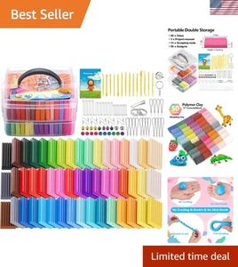 Polymer Clay Kit 50 Colors Oven Bake Sculpting Tools Creative Craft Kit - Picture 1 of 11