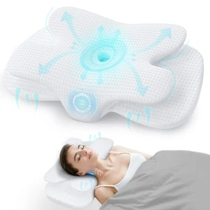 Cervical Neck Pillow Effective Pain Relief Ergonomic Pillow Memory Foam Cervi... - Picture 1 of 7