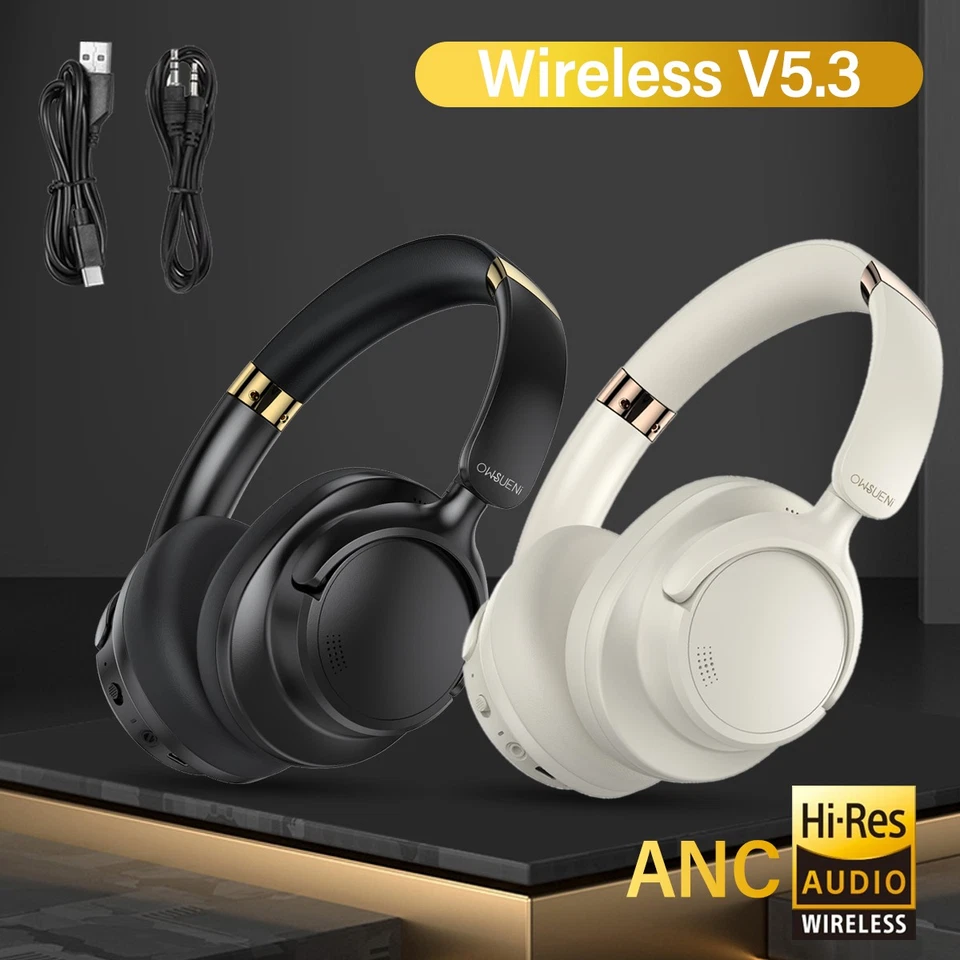 SIINDOO Over Ear Kopfhörer Bluetooth Wireless Headset Kabellos Geräuschisolation Stereo