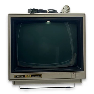 Monitor CRT color alta resolución Tandy Radio Shack TRS-80 13" CM-1 1984 con cable Foto 1 de 4