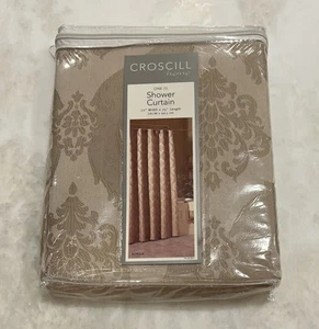 Croscill Home Borgia Damast Duschvorhang 72"x75" Taupe Fifth Avenue NY 85230-B - Bild 1 von 11