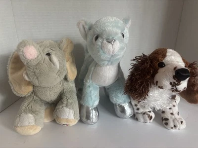 Lot 3~ Ganz WEBKINS Blue WINTER FAWN COCKER SPANIEL ELEPHANT Plush NO CODE  - Image 1 of 4