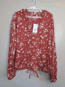 NWT Willow And Root Girls Rust/Ivory Top Size Small - Picture 1 of 3