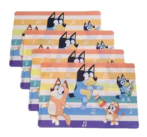 Placemats Bluey Friends Music Dance Design Set of 4 Plastic 11.75” x17.625” NEW - Picture 1 of 11