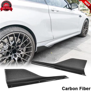Falda lateral de carbono real extensión divisor de labios WINGLET para BMW F87 M2C 2016-20 - Imagen 1 de 12