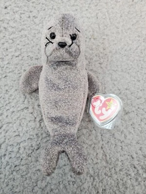 Rare Ty Beanie Baby Slippery  The Seal Tag Error Hang tag 1998 Rear Tag 1999 - Image 1 of 4