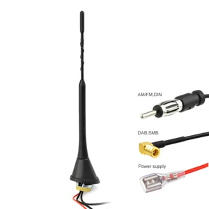 Auto Car FM AM DAB DAB+ Digital Radio Thru Hole Roof Mount Amplifier Antenna - Picture 1 of 5