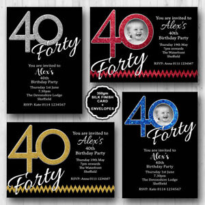 10 Personalised Birthday Party Invitations 18th 21st 30th 40th 50th 60th Any Age